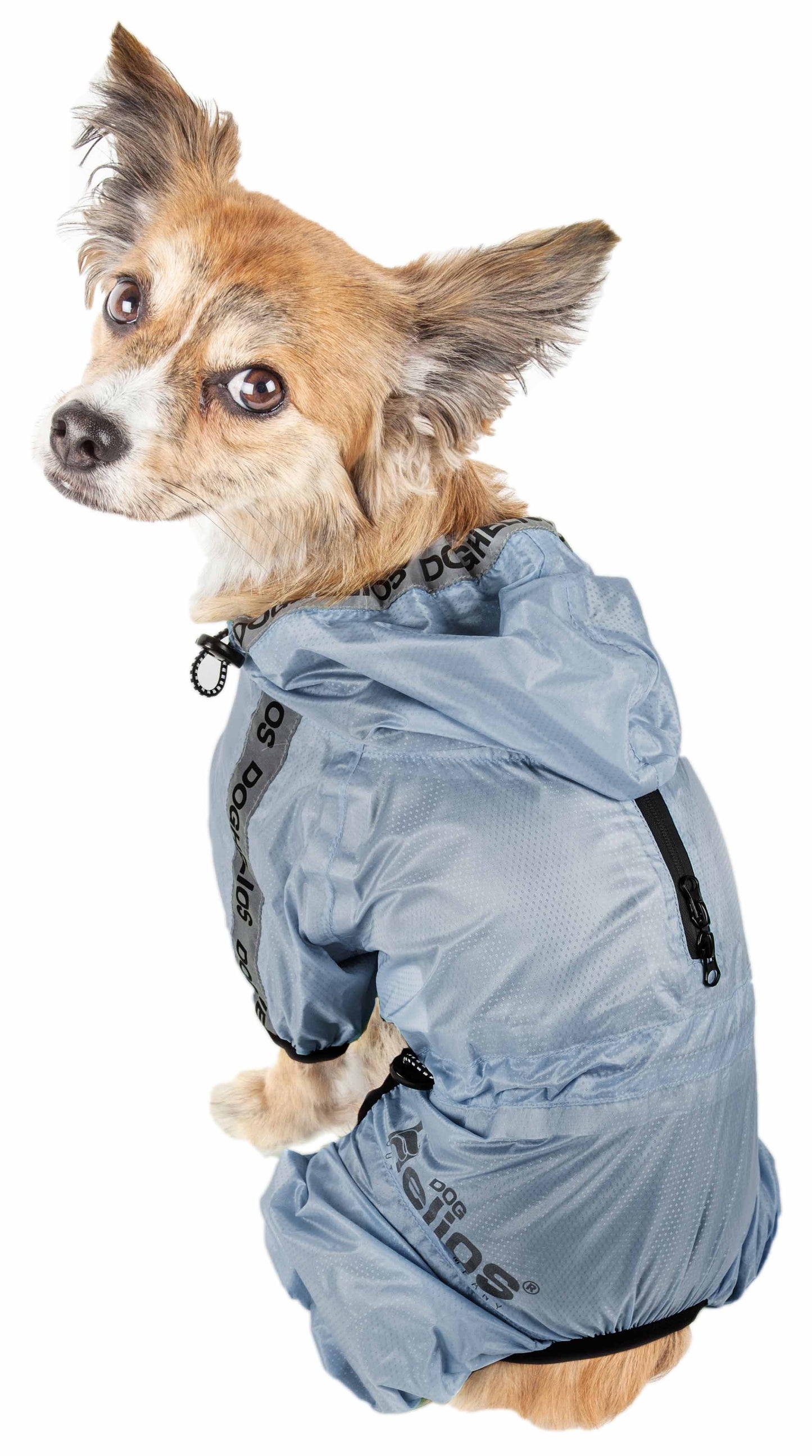 Dog Helios ® 'Torrential Shield' Waterproof Multi-Adjustable Full Bodied Pet Dog Windbreaker Raincoat