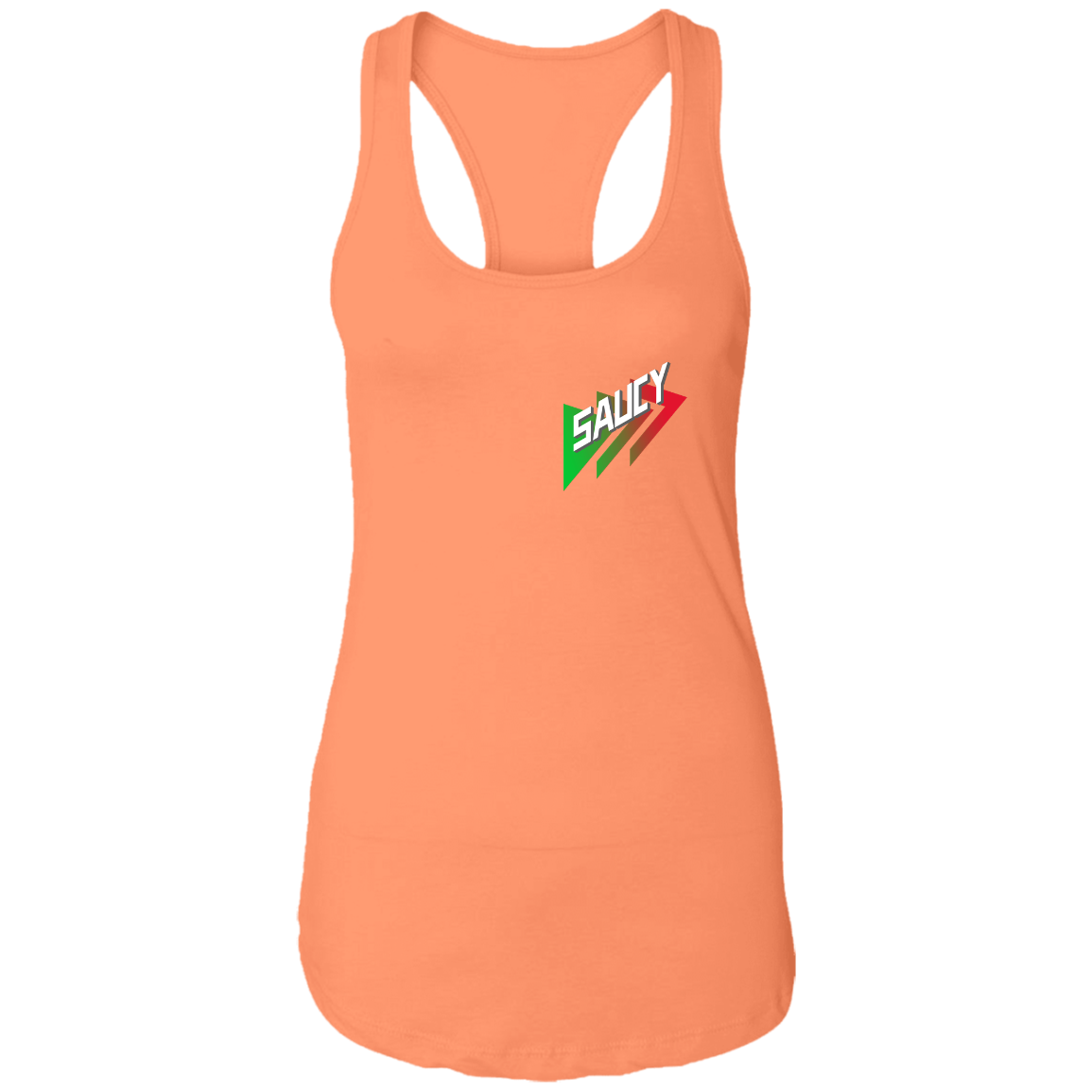 Sauce Point grn/blk Ladies  Racerback Tank