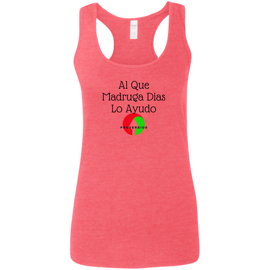 Al Que Madruga Ladies' Softstyle Racerback Tank