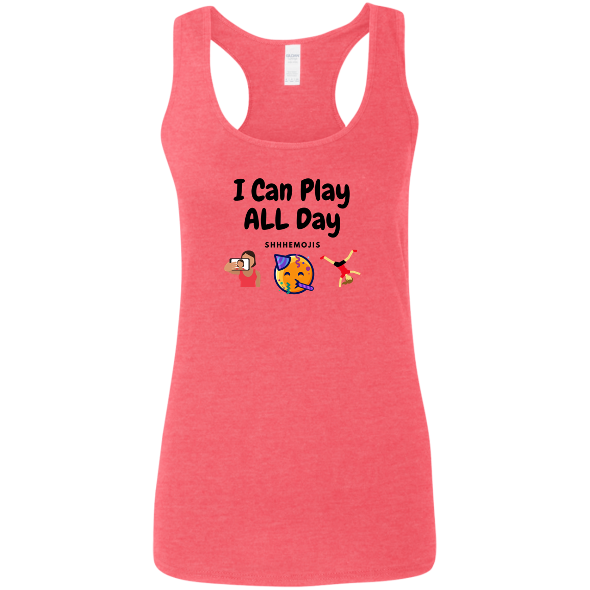 I Can Play All Day  Ladies' Softstyle Racerback Tank