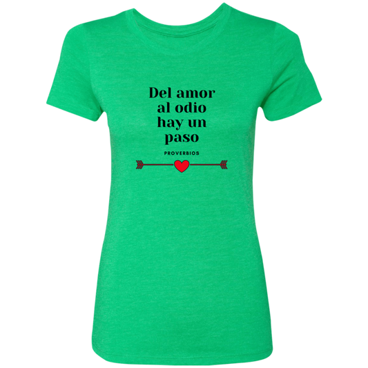 Thin Line Between Love and Hate Ladies' Triblend T-Shirt