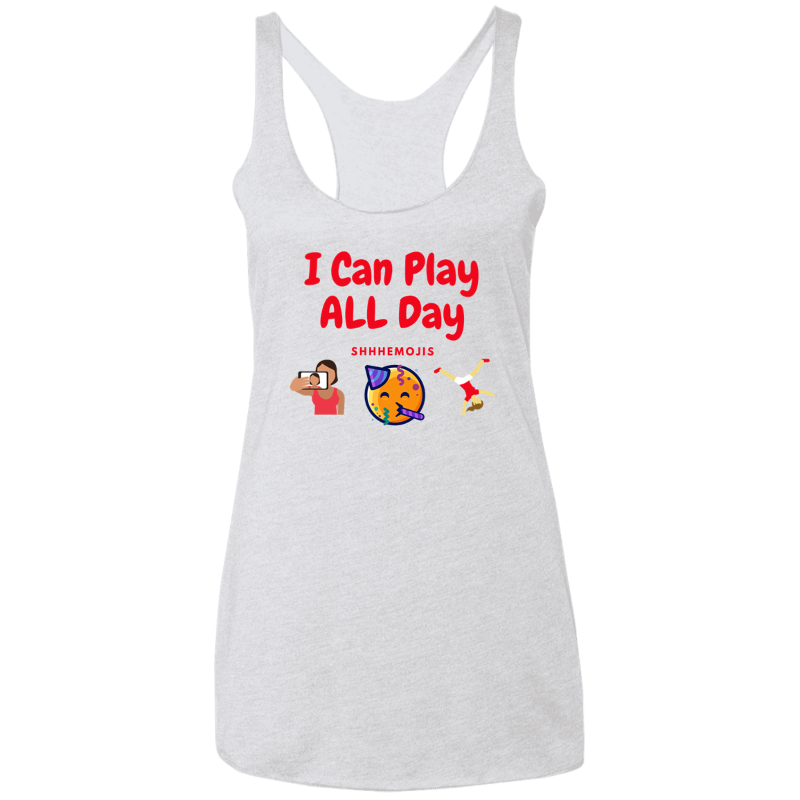 I Can Play All Day  Ladies' Triblend Racerback Tank