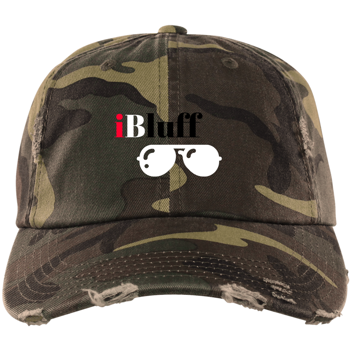 iBluff Poker Distressed Dad Cap