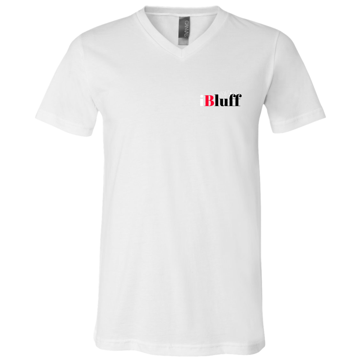 iBluff Poker Unisex Jersey SS V-Neck T-Shirt