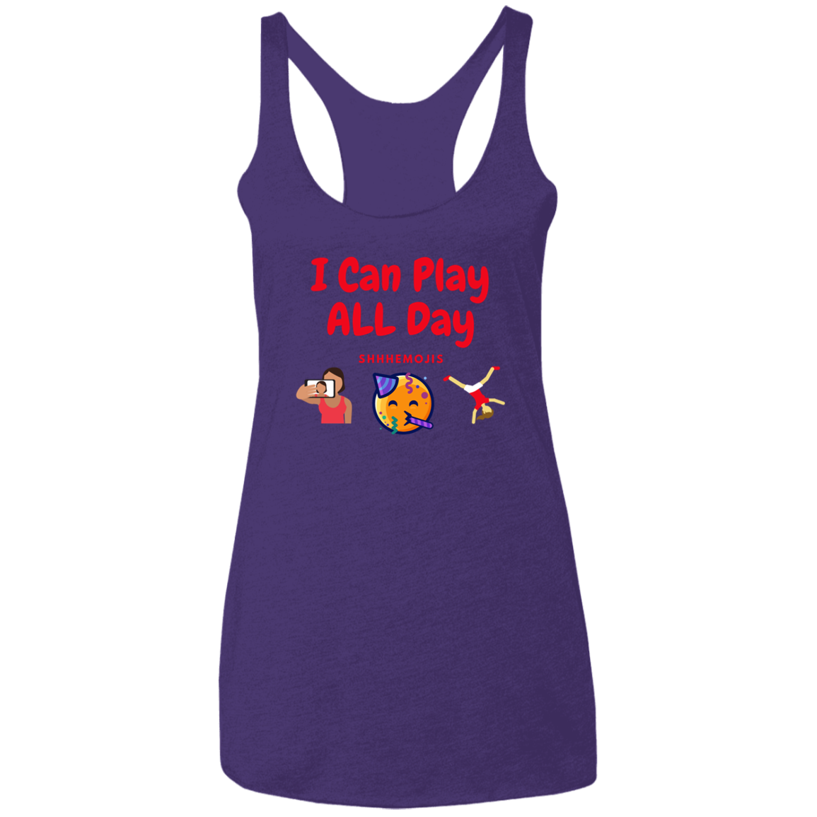 I Can Play All Day  Ladies' Triblend Racerback Tank