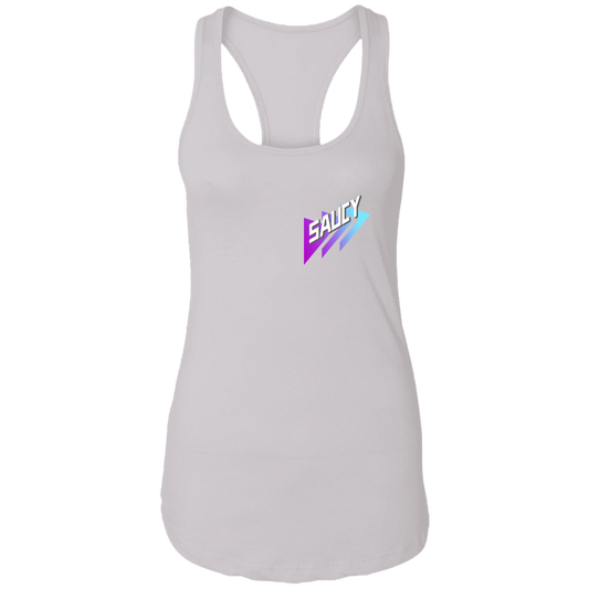 Sauce Point prpl/teal Ladies  Racerback Tank