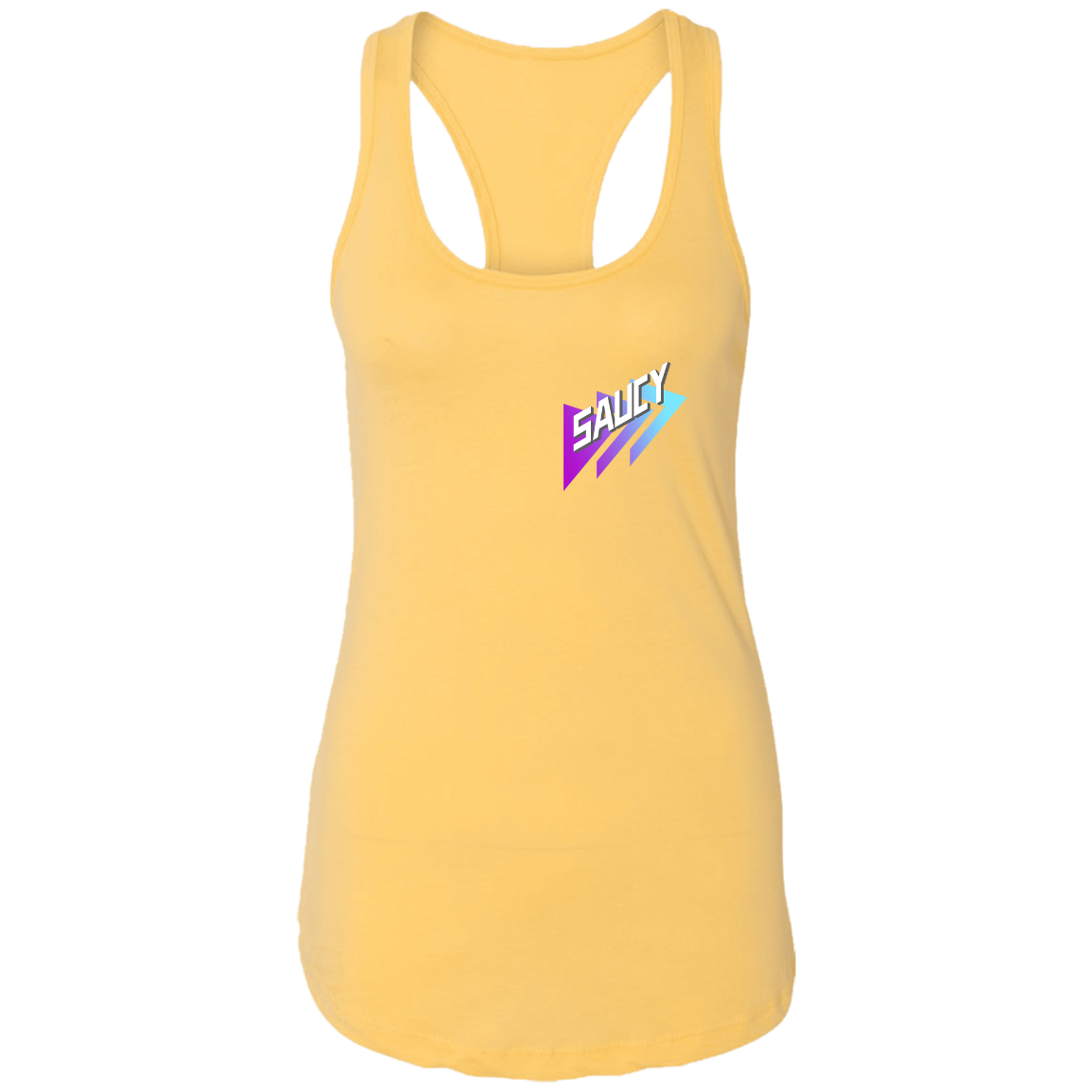 Sauce Point prpl/teal Ladies  Racerback Tank