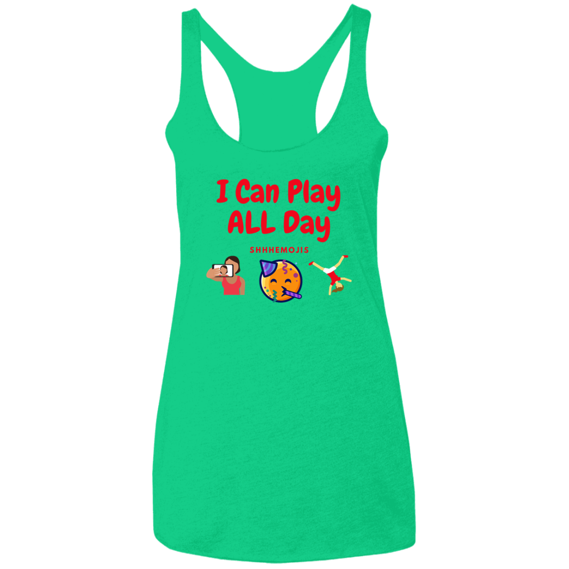 I Can Play All Day  Ladies' Triblend Racerback Tank