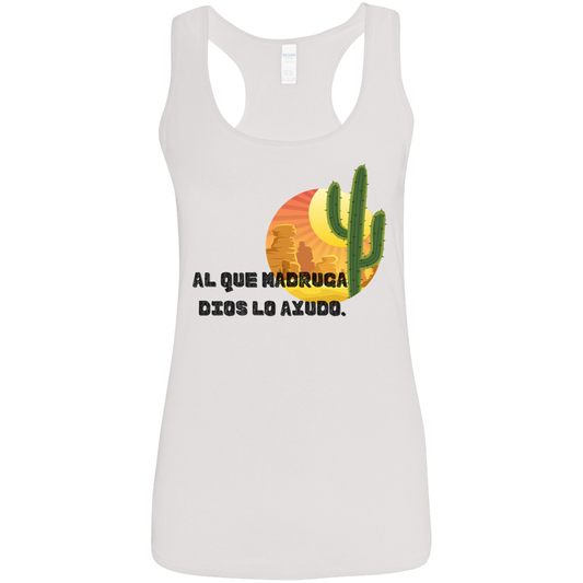 Early Bird Gets The Worm Ladies' Softstyle Racerback Tank