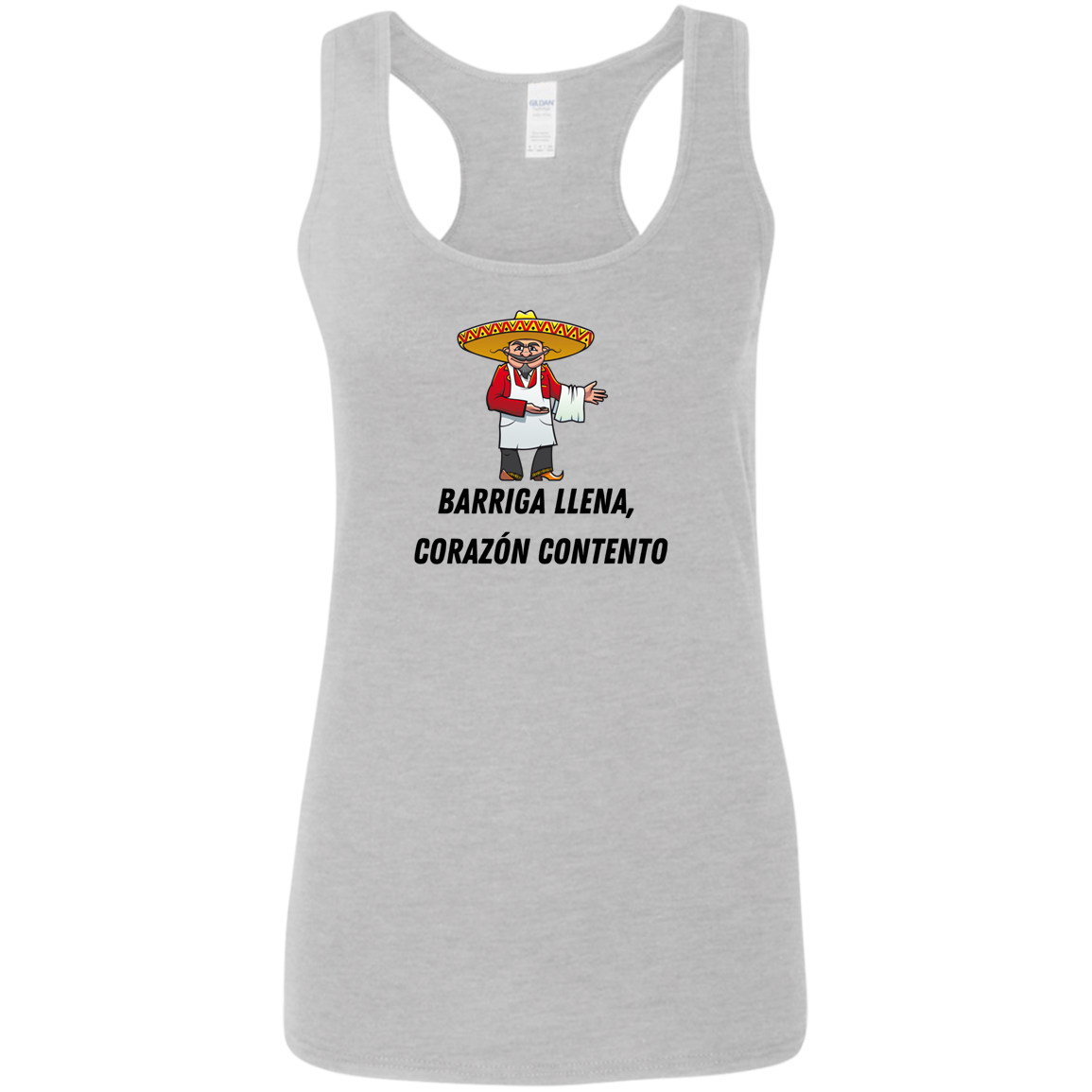 Happy Stomach, Happy Heart Ladies' Softstyle Racerback Tank