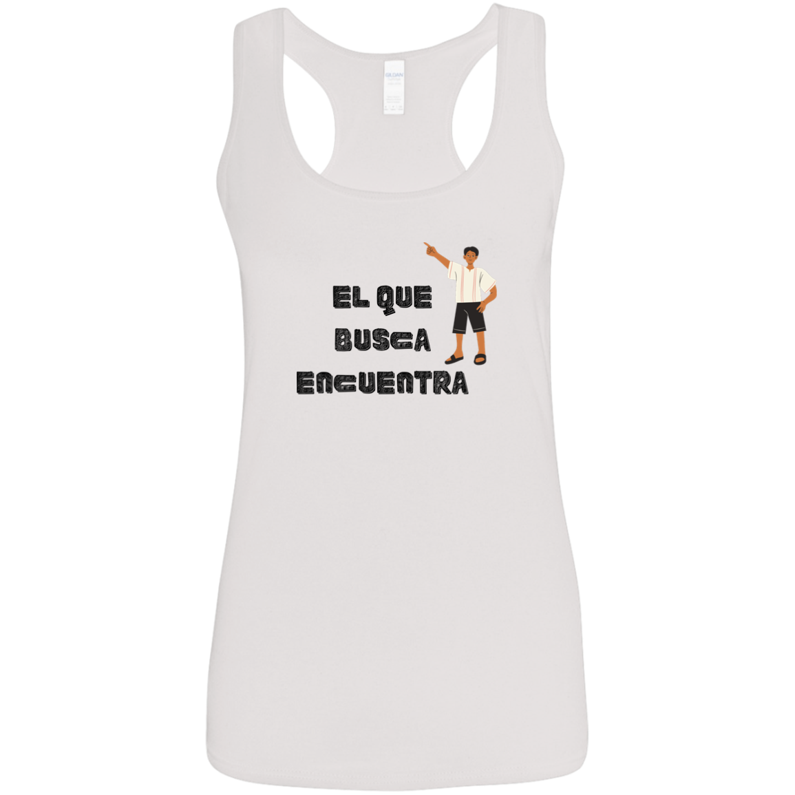 Search And Ye Shall Find  Ladies' Softstyle Racerback Tank