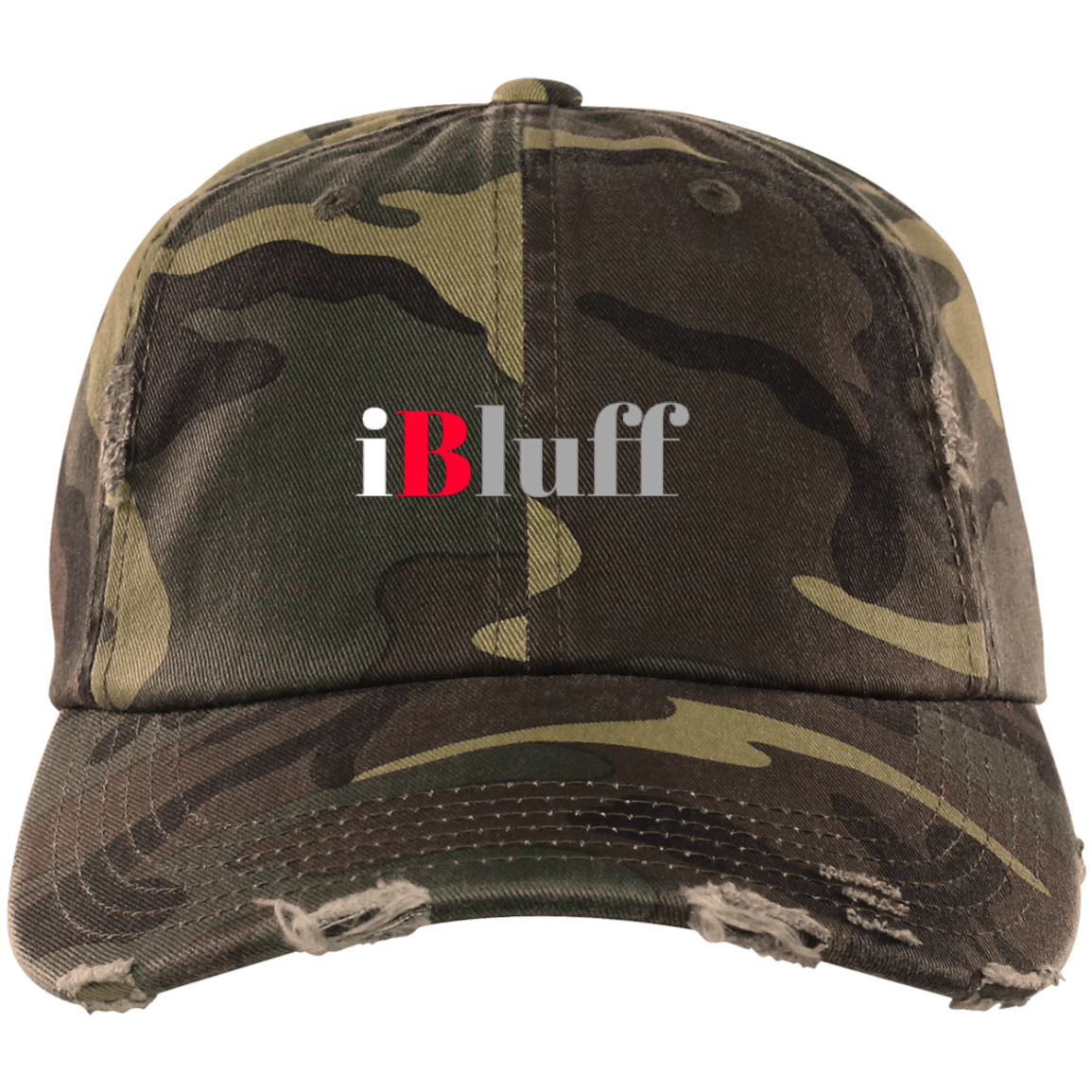 iBluff Poker Distressed Dad Cap