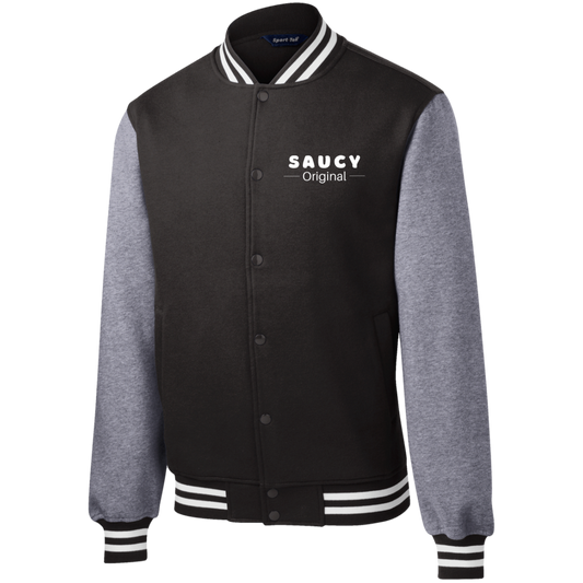 original Saucy Fleece Letterman Jacket