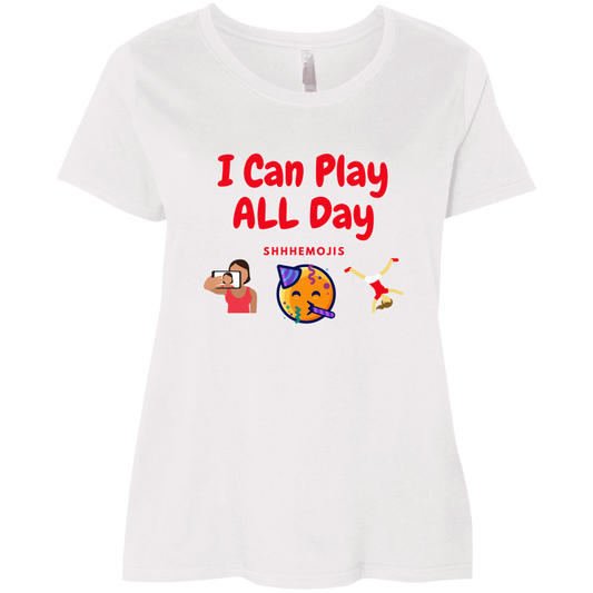 I Can Play All Day Ladies' Curvy T-Shirt