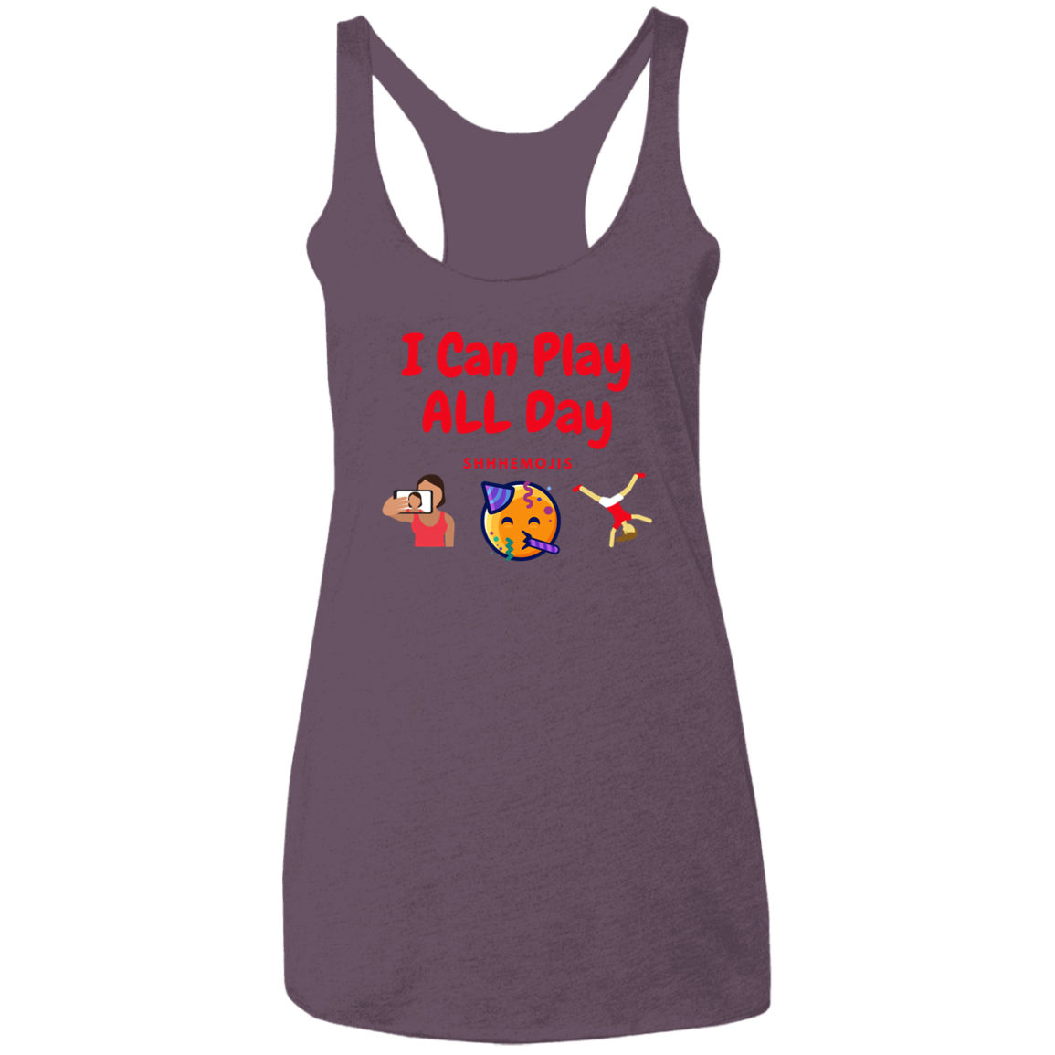 I Can Play All Day  Ladies' Triblend Racerback Tank