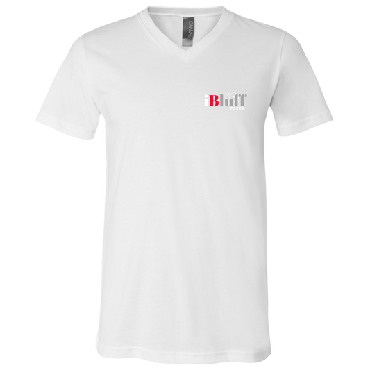 iBluff Poker  Unisex Jersey SS V-Neck T-Shirt