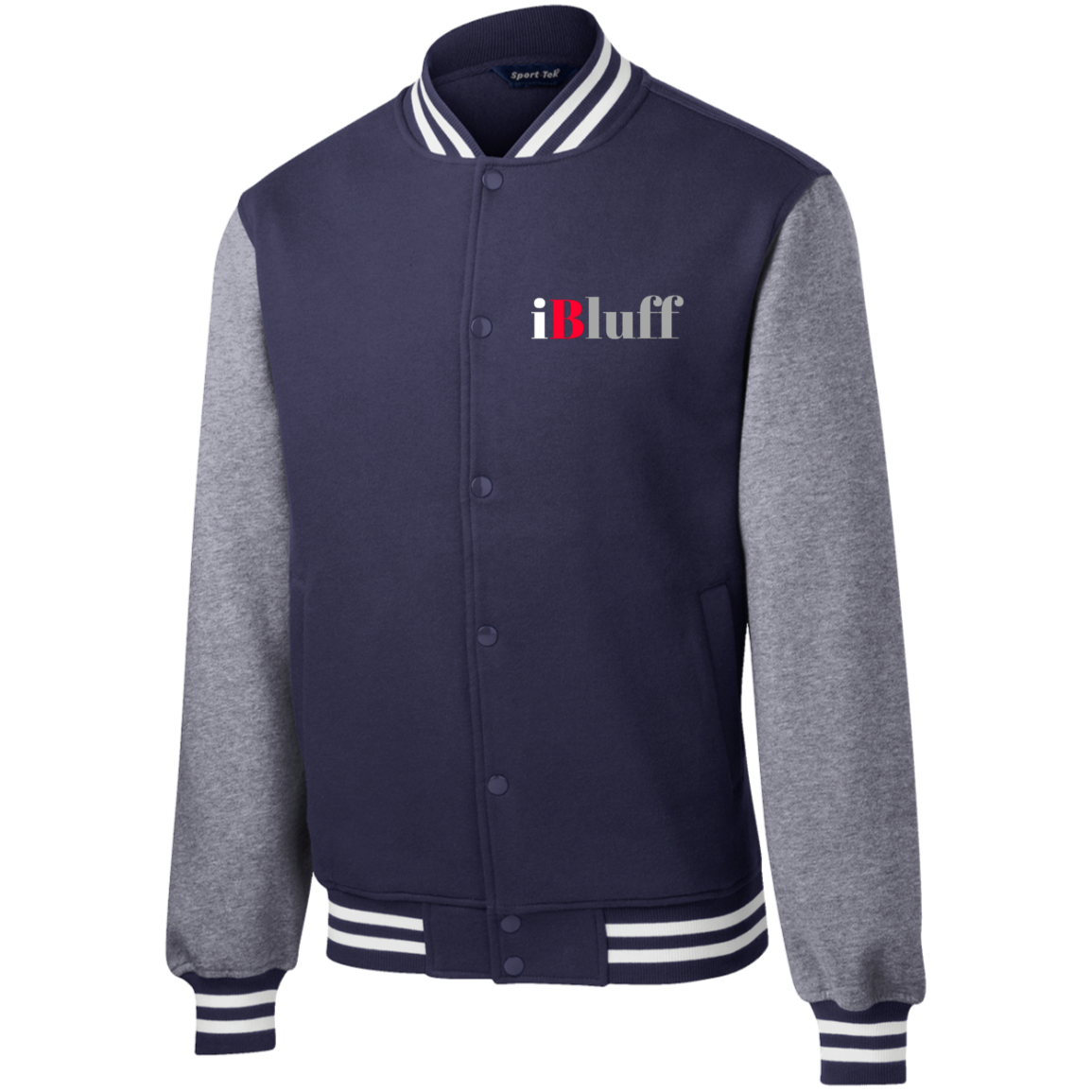 iBluff Poker Fleece Letterman Jacket