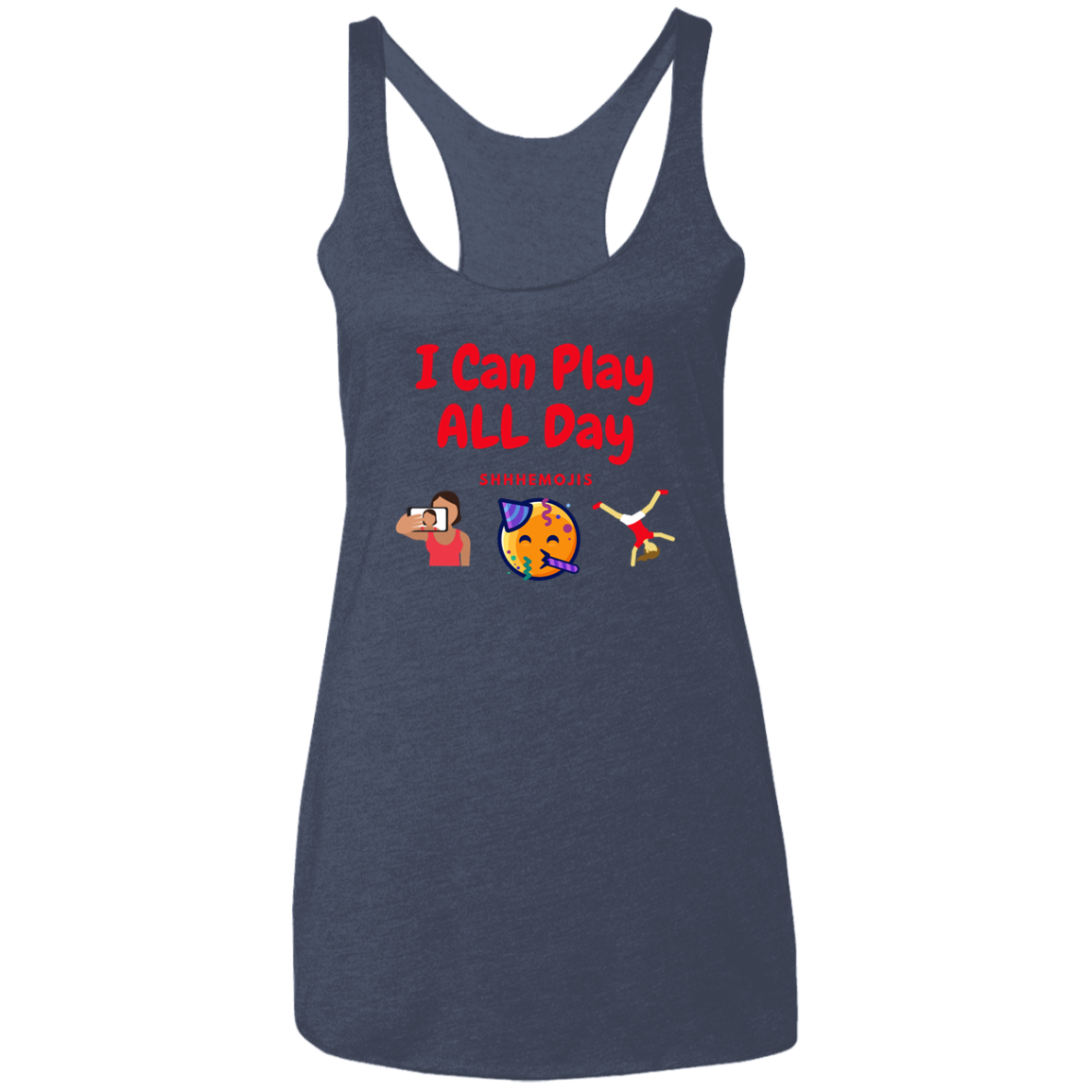 I Can Play All Day  Ladies' Triblend Racerback Tank