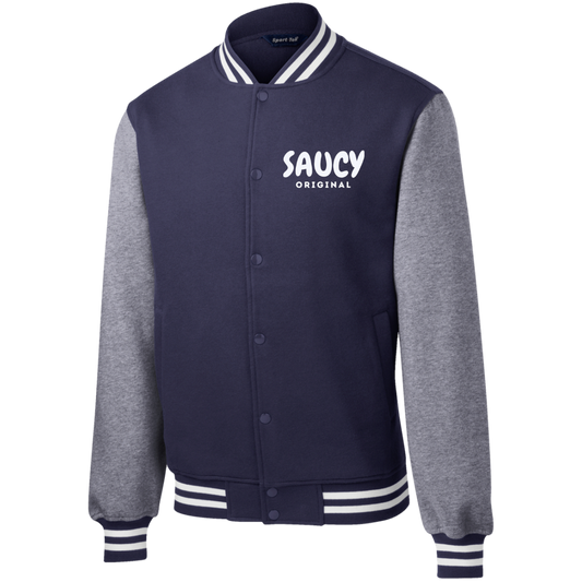 Saucy Original Fleece Letterman Jacket