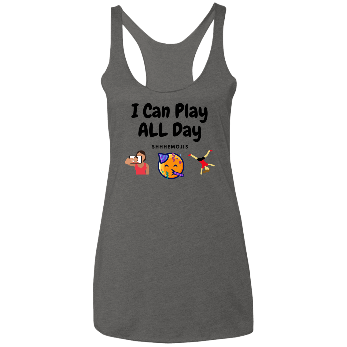 I Can Play All Day  Ladies' Triblend Racerback Tank