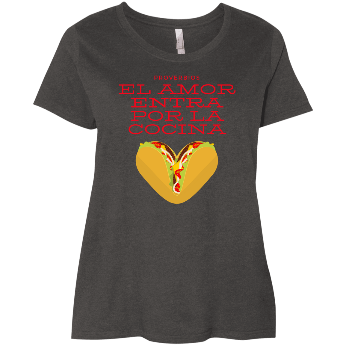 Way To The Heart Is Thru The Stomach Ladies' Curvy T-Shirt