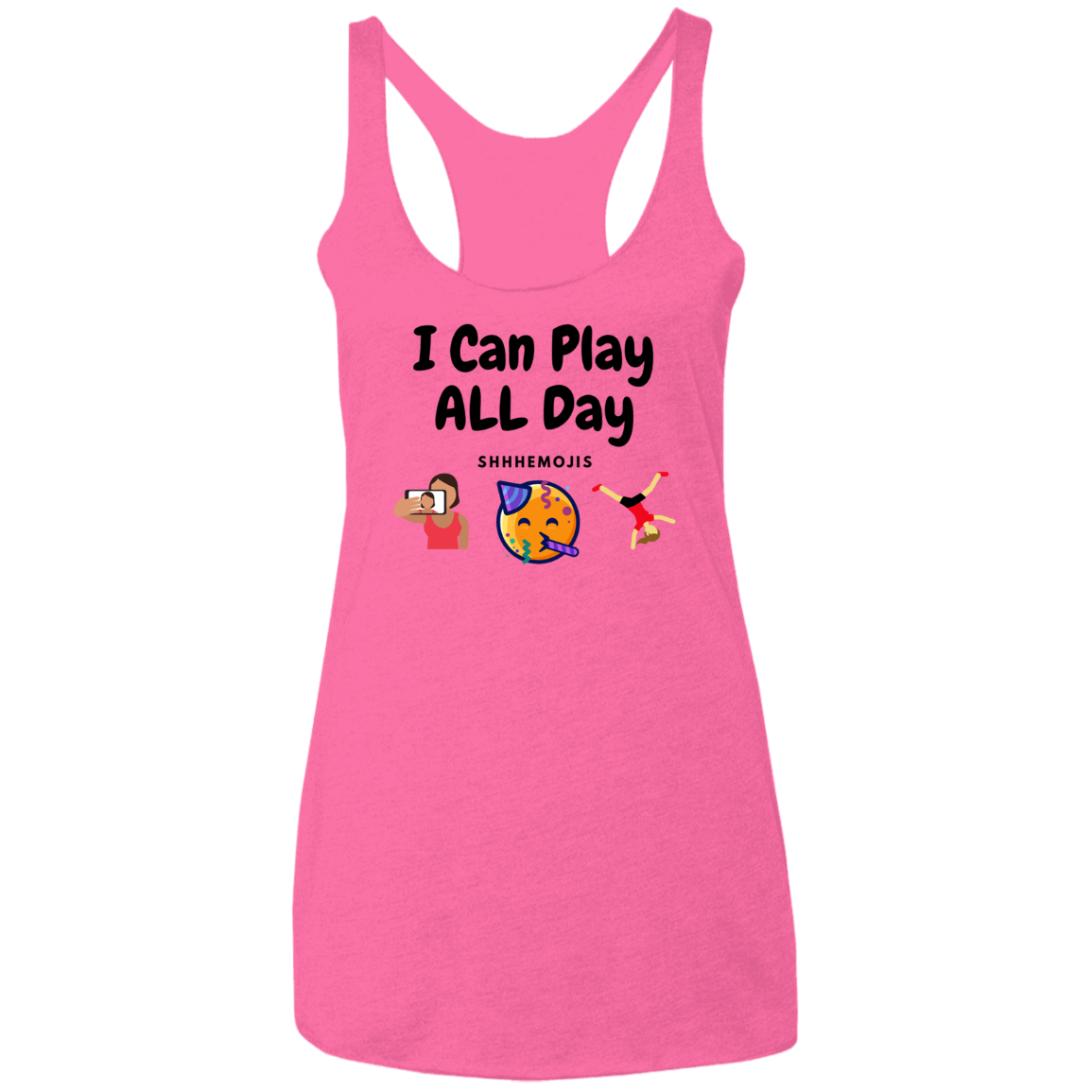 I Can Play All Day  Ladies' Triblend Racerback Tank