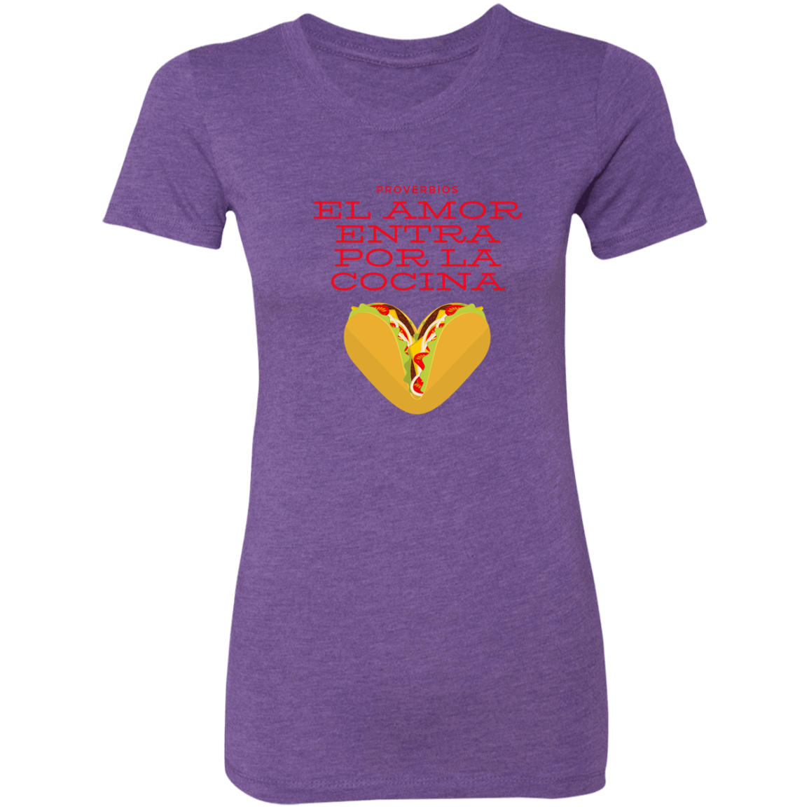 Way To The Heart Is Thru The Heart Ladies' Triblend T-Shirt