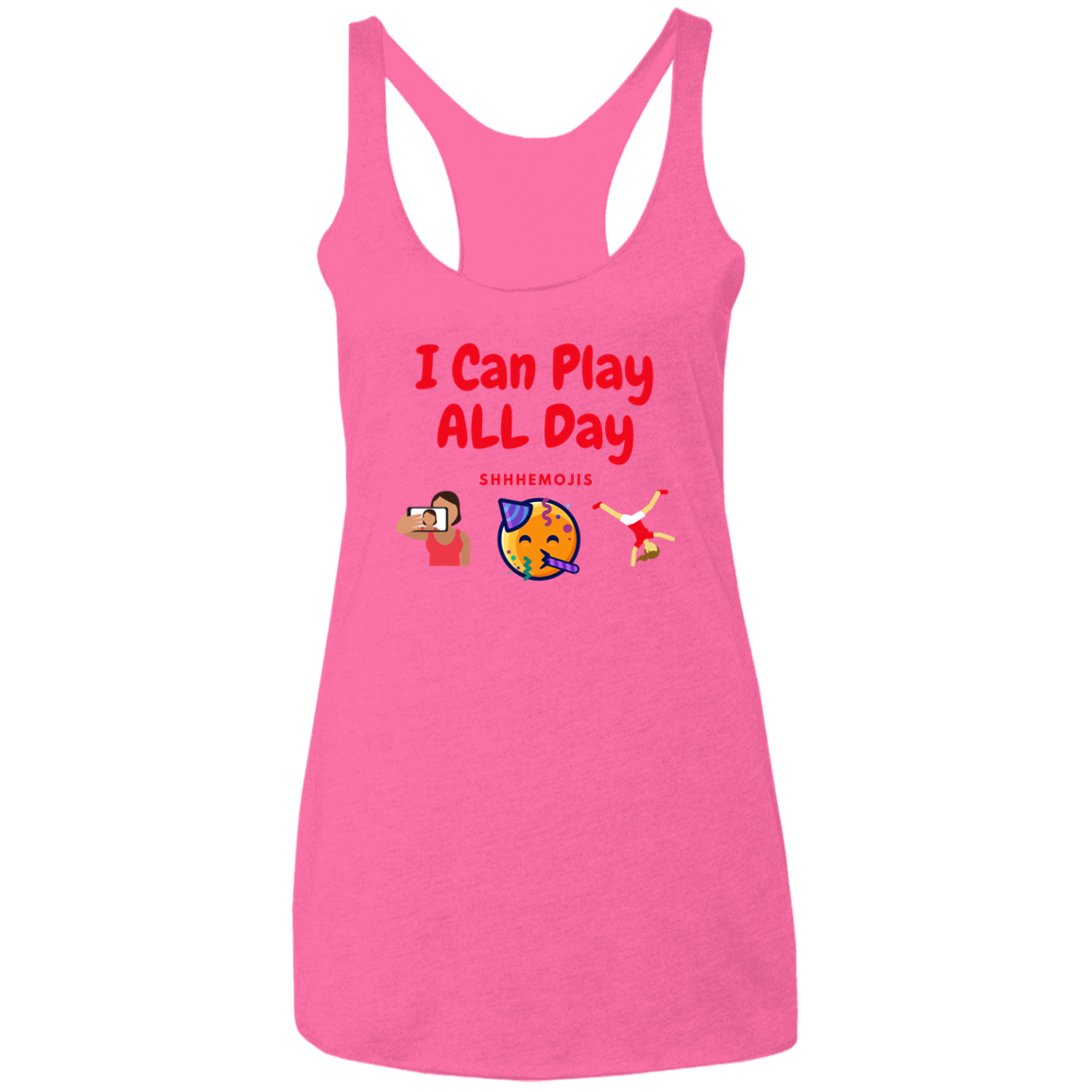 I Can Play All Day  Ladies' Triblend Racerback Tank