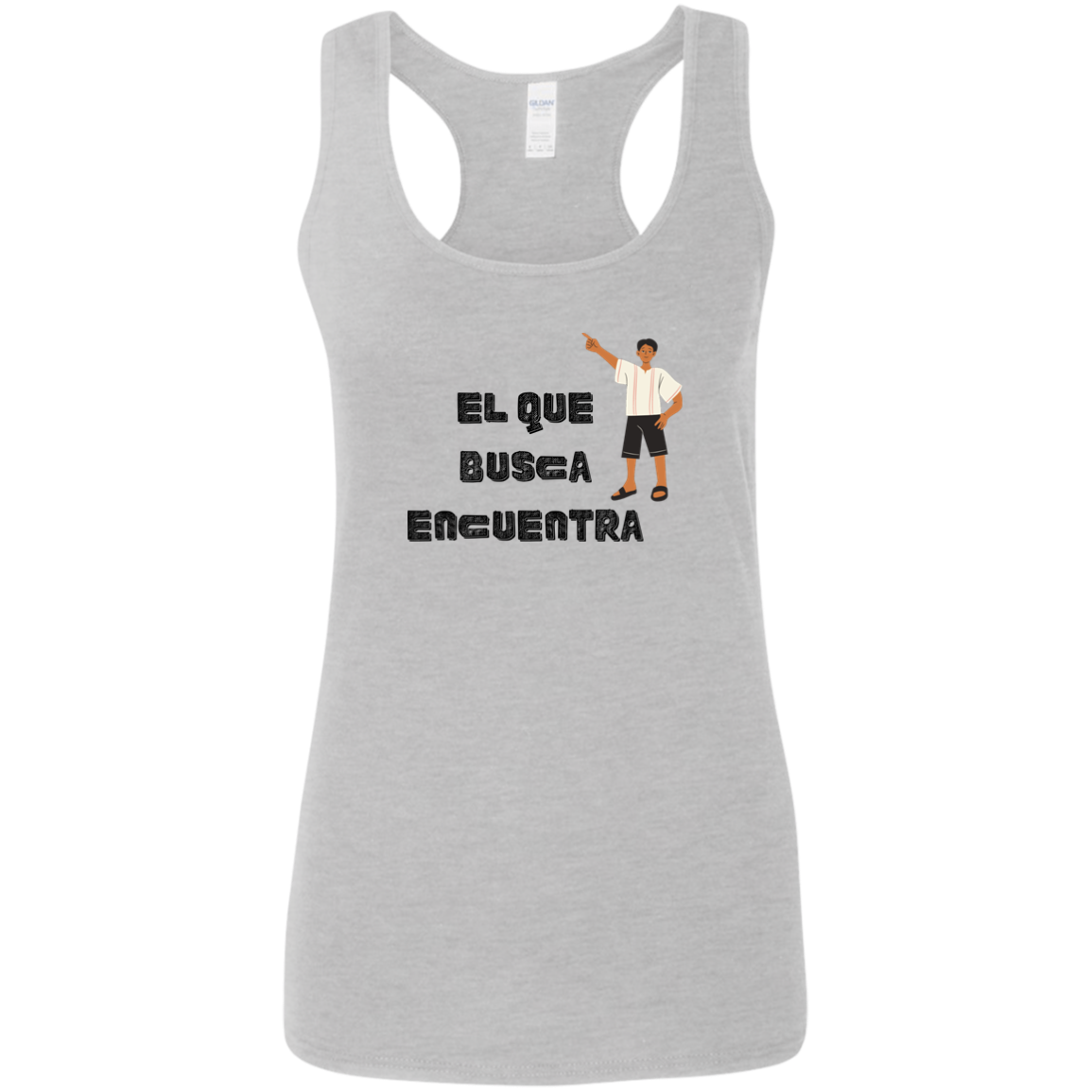 Search And Ye Shall Find  Ladies' Softstyle Racerback Tank