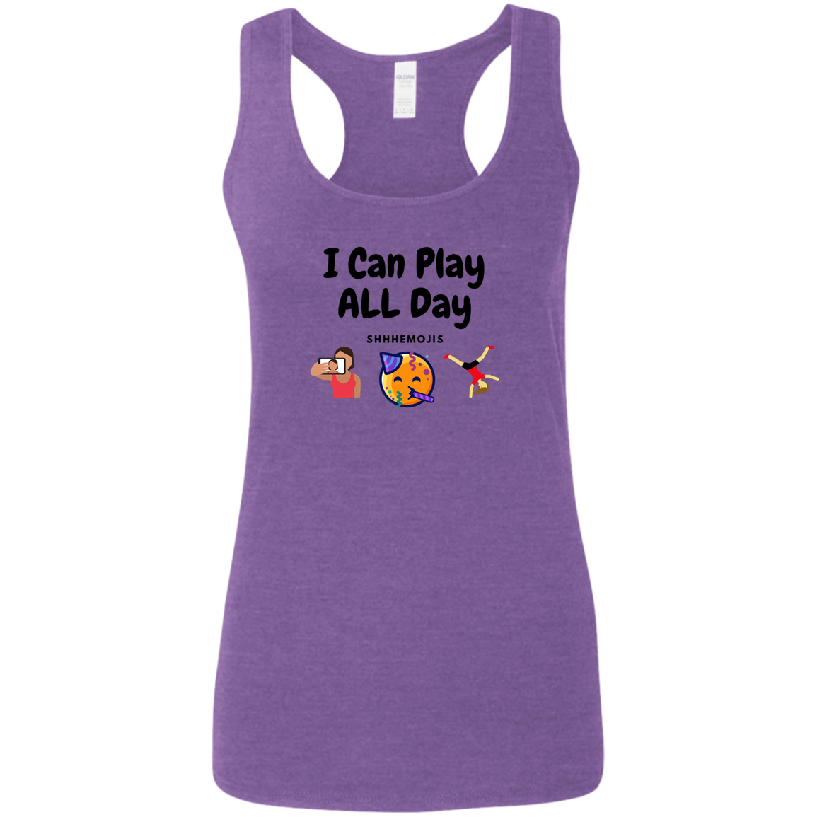 I Can Play All Day  Ladies' Softstyle Racerback Tank