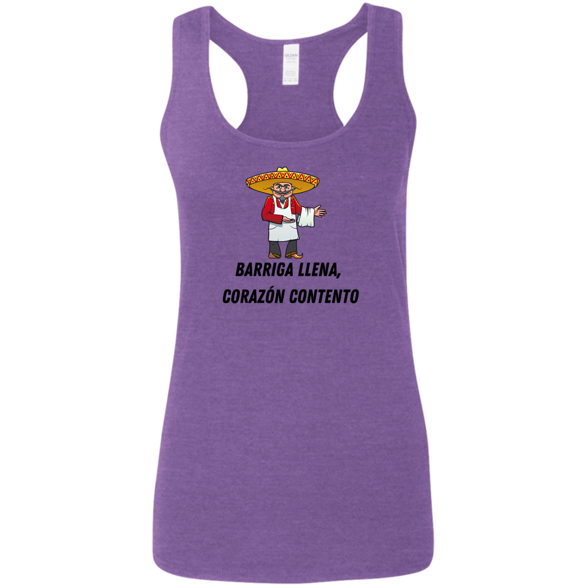 Happy Stomach, Happy Heart Ladies' Softstyle Racerback Tank