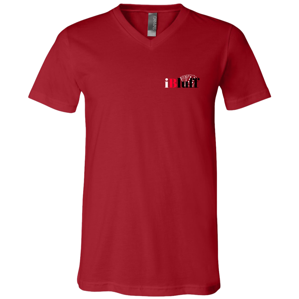 iBluff Poker Unisex Jersey SS V-Neck T-Shirt