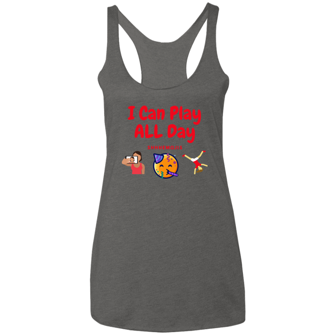 I Can Play All Day  Ladies' Triblend Racerback Tank