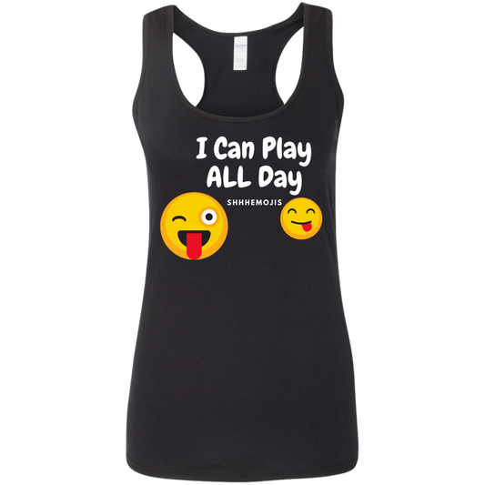 I Can Play All Day  Ladies' Softstyle Racerback Tank