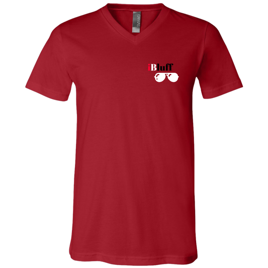 iBluff Poker Unisex Jersey SS V-Neck T-Shirt