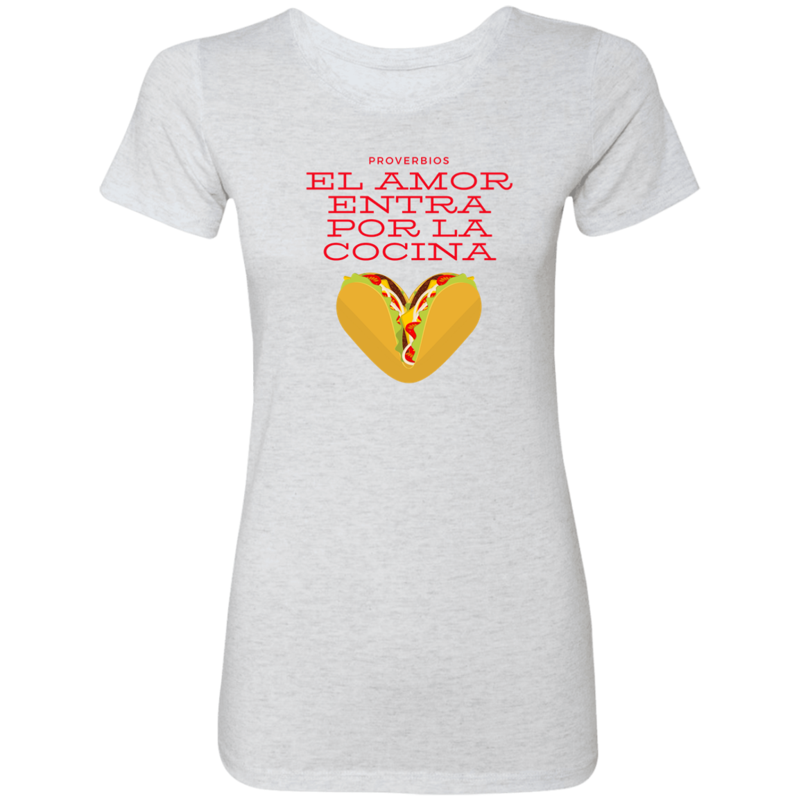 Way To The Heart Is Thru The Heart Ladies' Triblend T-Shirt