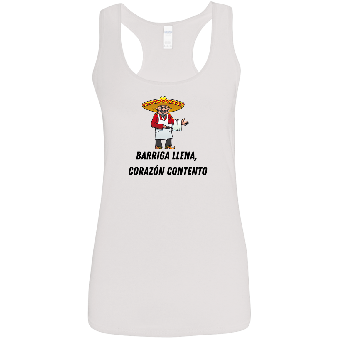 Happy Stomach, Happy Heart Ladies' Softstyle Racerback Tank