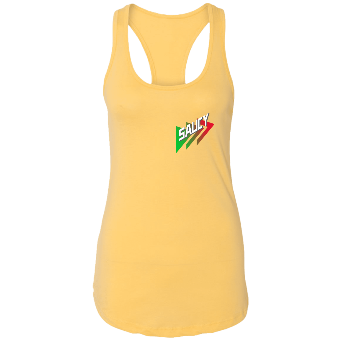 Sauce Point grn/blk Ladies  Racerback Tank