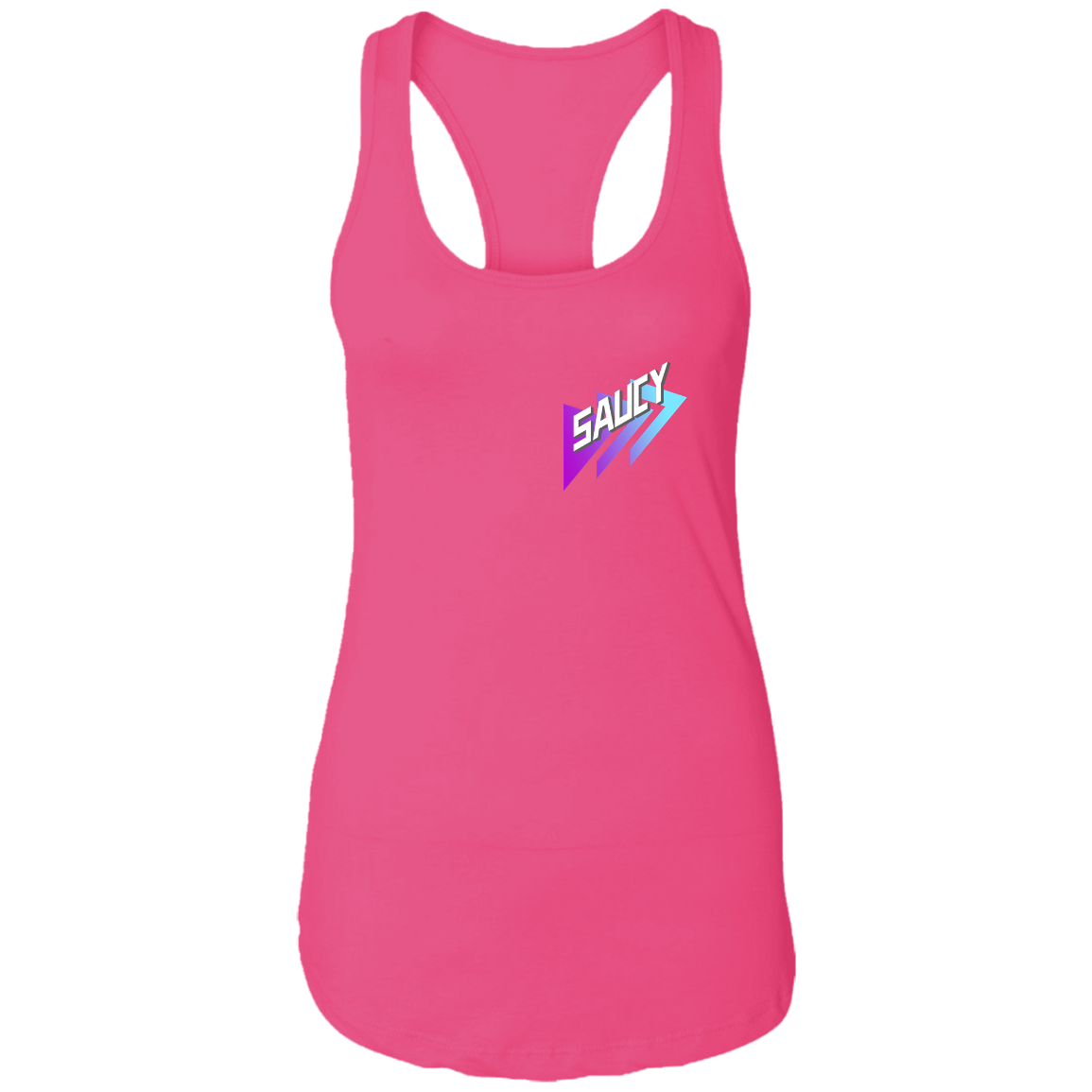 Sauce Point prpl/teal Ladies  Racerback Tank