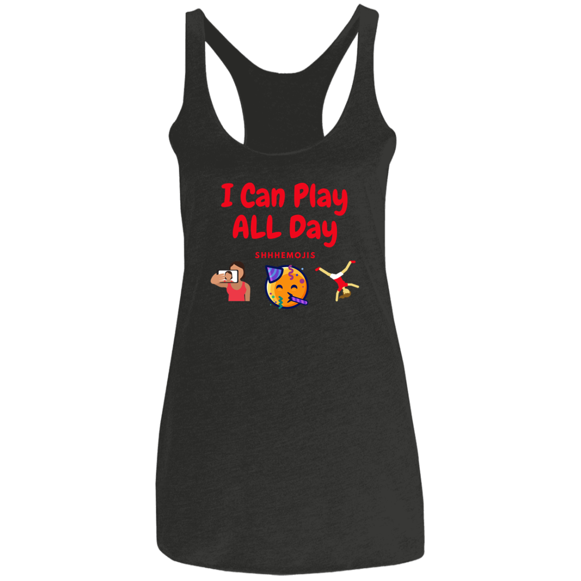 I Can Play All Day  Ladies' Triblend Racerback Tank