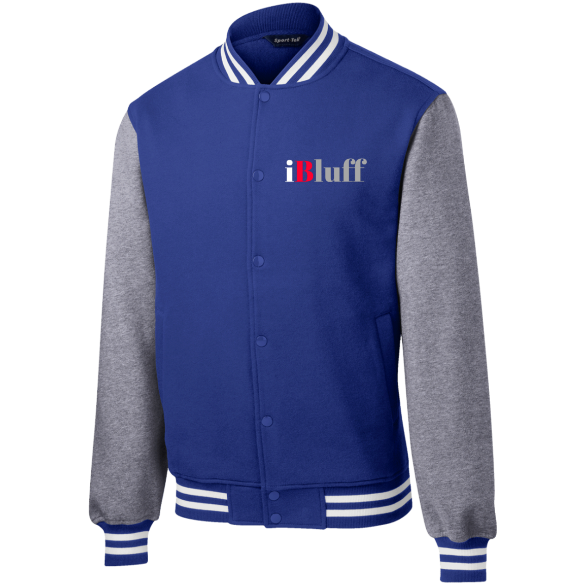 iBluff Poker Fleece Letterman Jacket