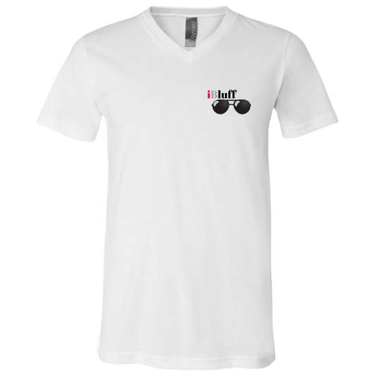 iBluff Poker Unisex Jersey SS V-Neck T-Shirt