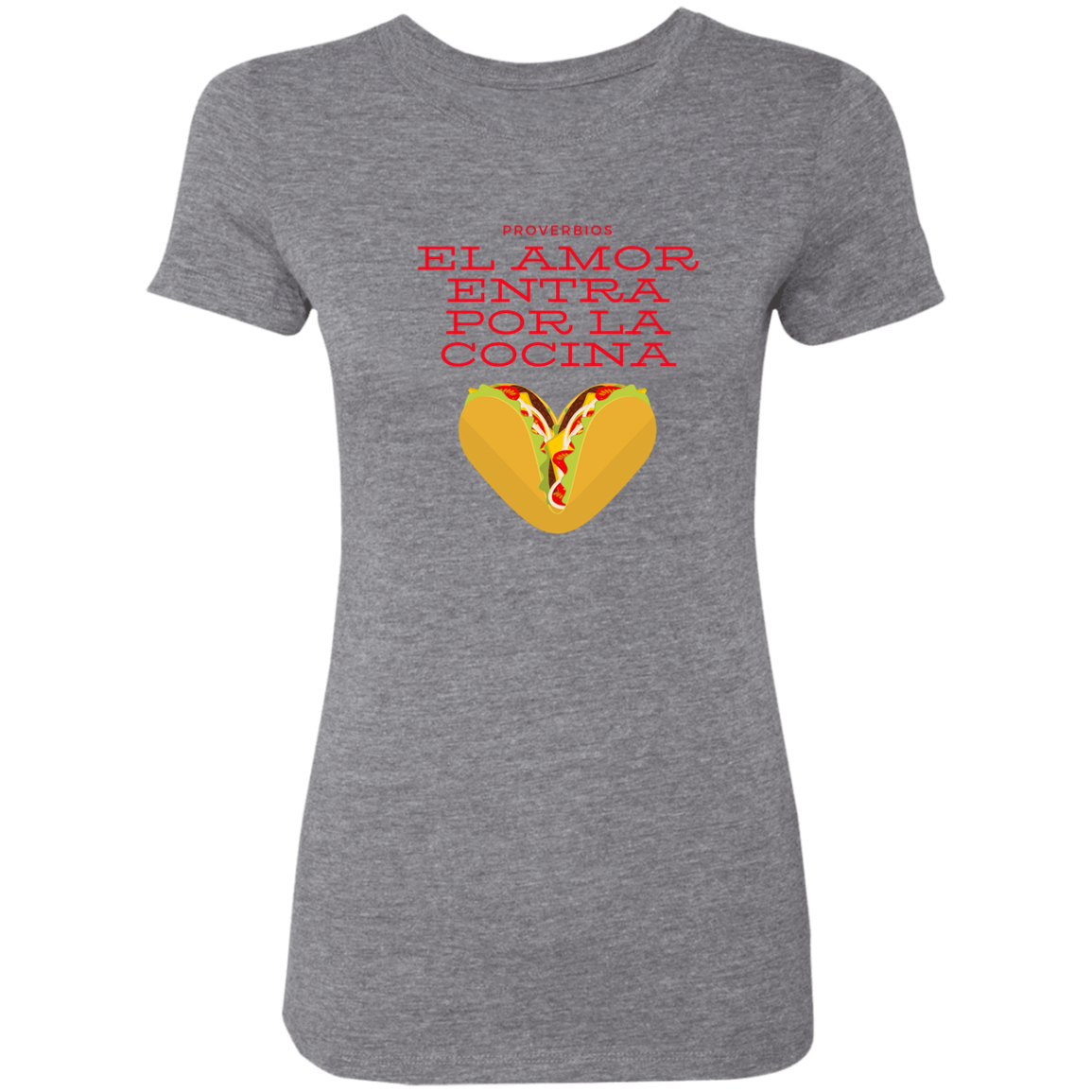 Way To The Heart Is Thru The Heart Ladies' Triblend T-Shirt